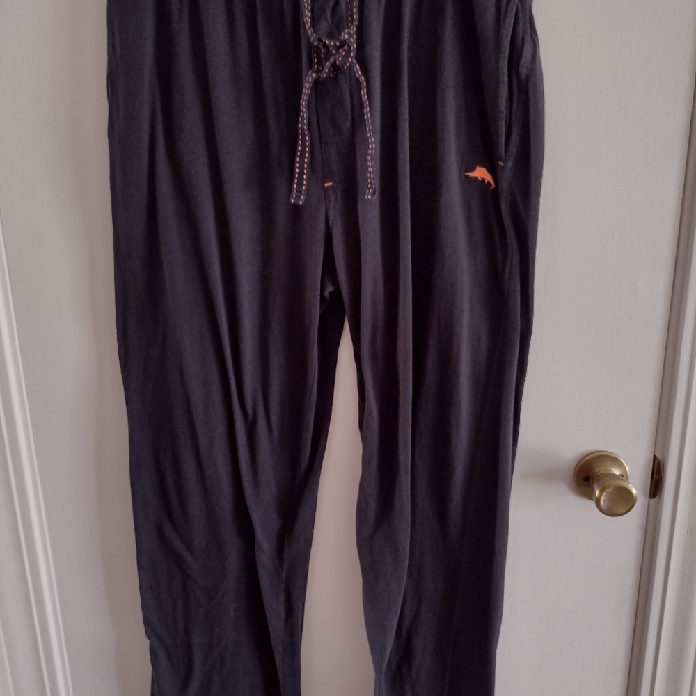 Tommy Bahama Black Lounge pants.  Corral stitching. Size Large - Picture 3 of 11